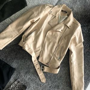 Cream leather jacket